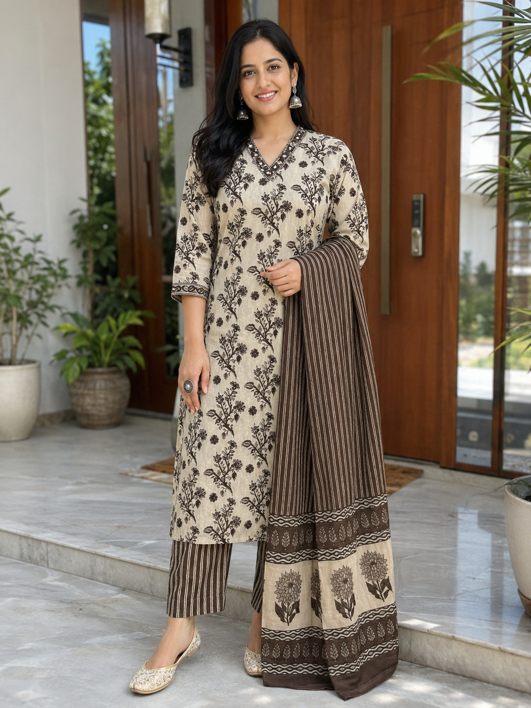 Brown Aabroo Suit Set