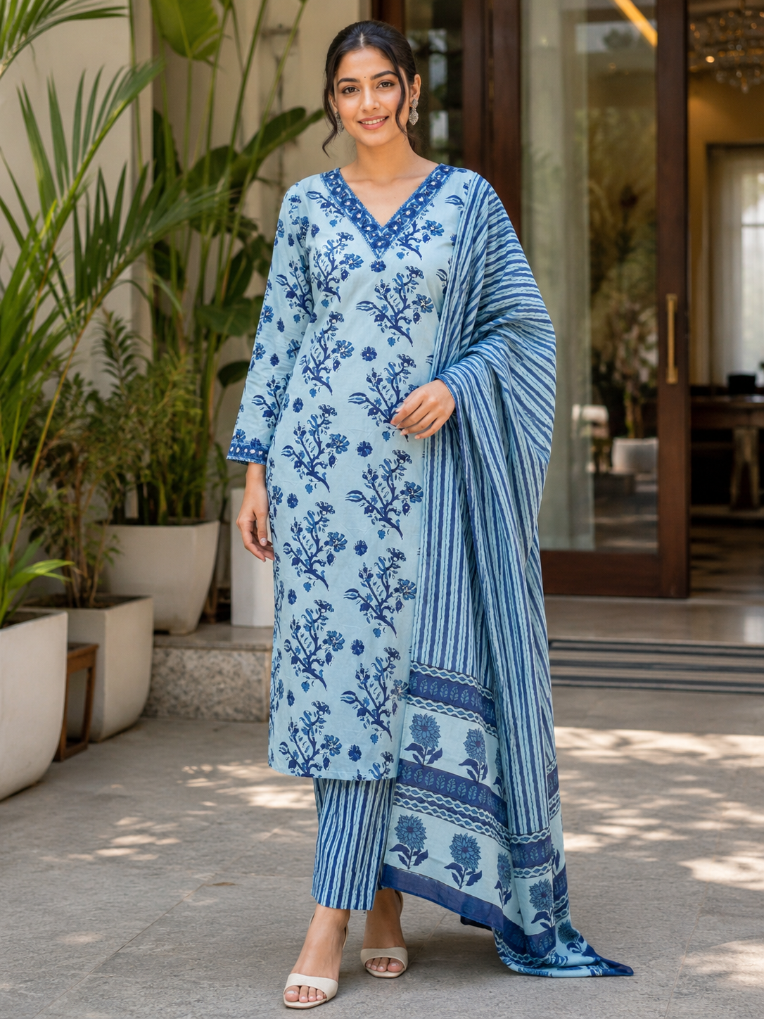 Blue Riwaayat Suit Set