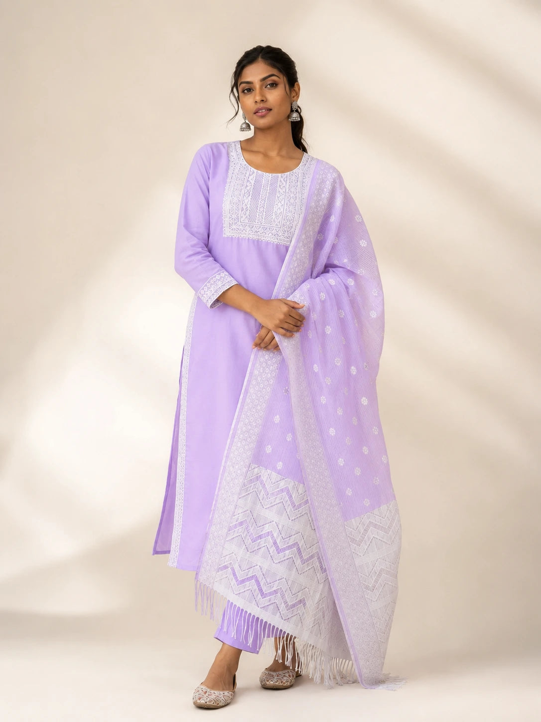 Lavender Malika Suit Set