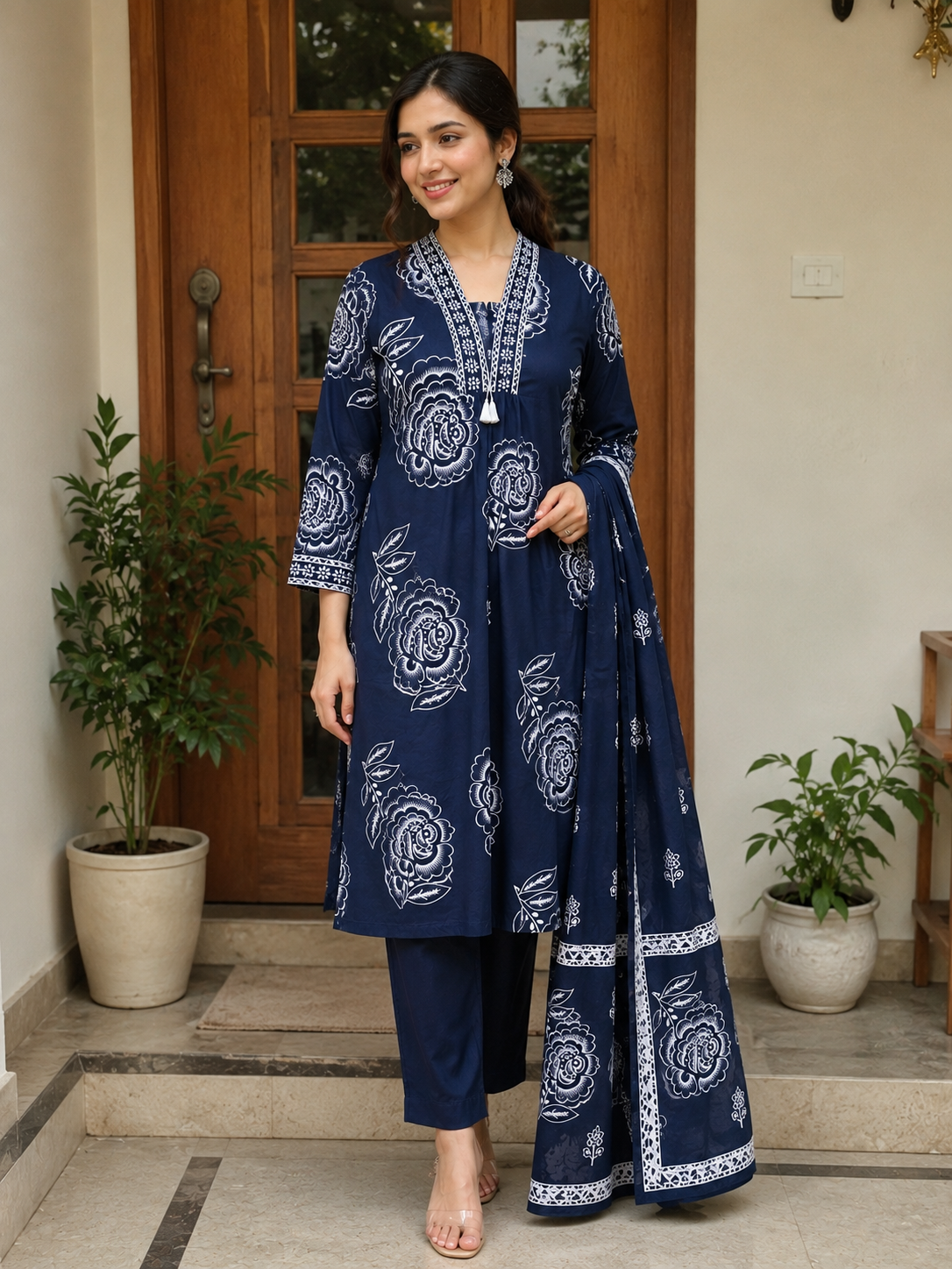 Blue Gulshan Suit Set