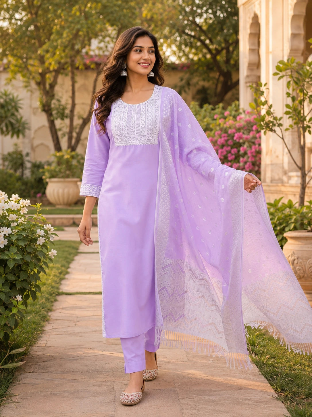 Lavender Malika Suit Set