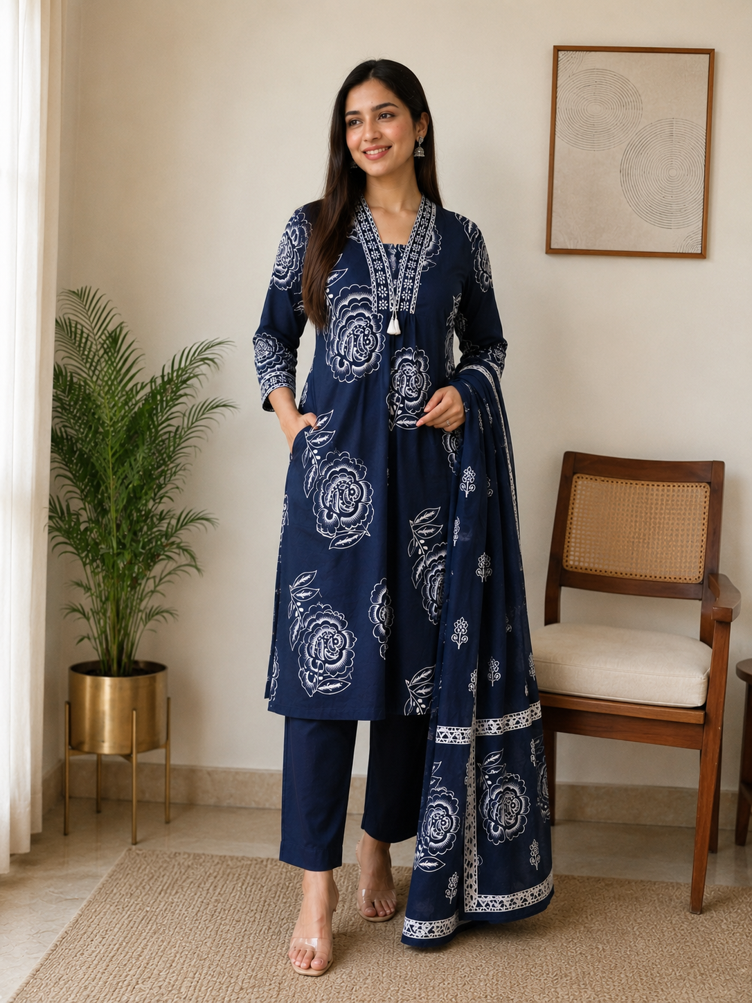 Blue Gulshan Suit Set