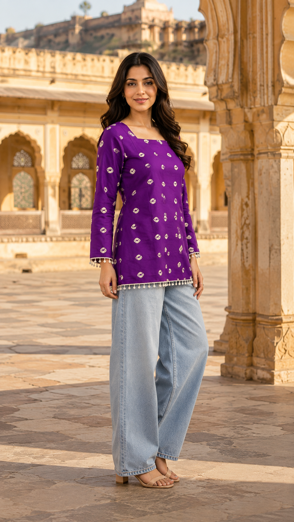 Purple Martini Short Kurti