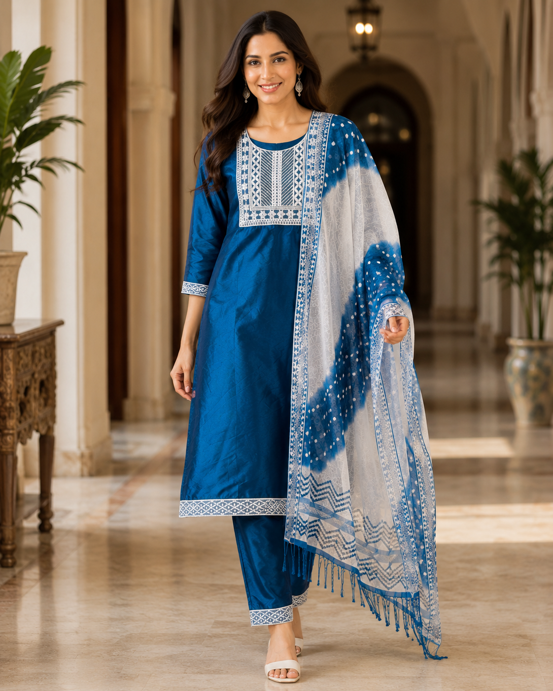 Blue Gulab Kashish Suit Set
