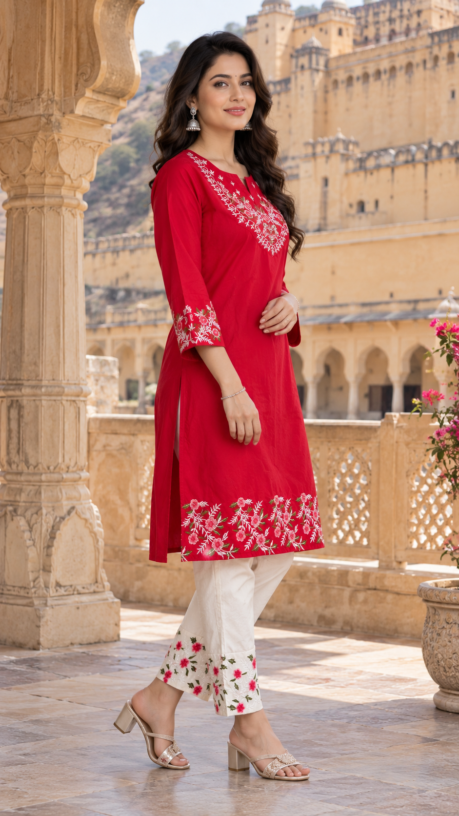Laal Gulab Kurta Set