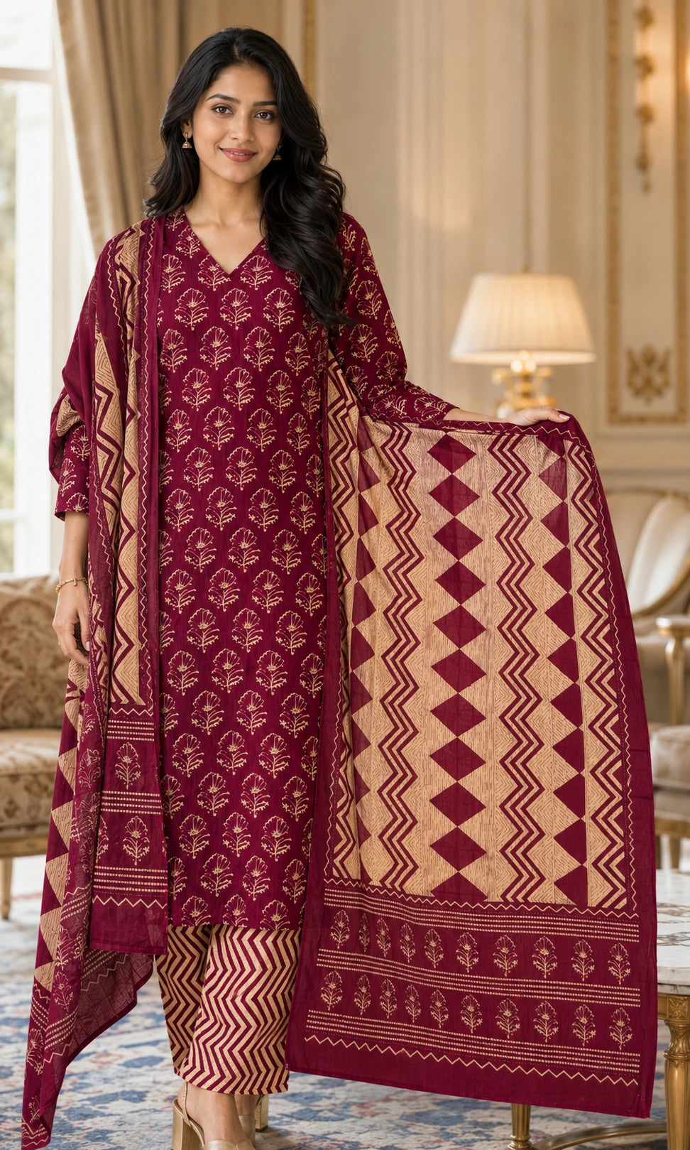 Maroon Kashish Suit Set