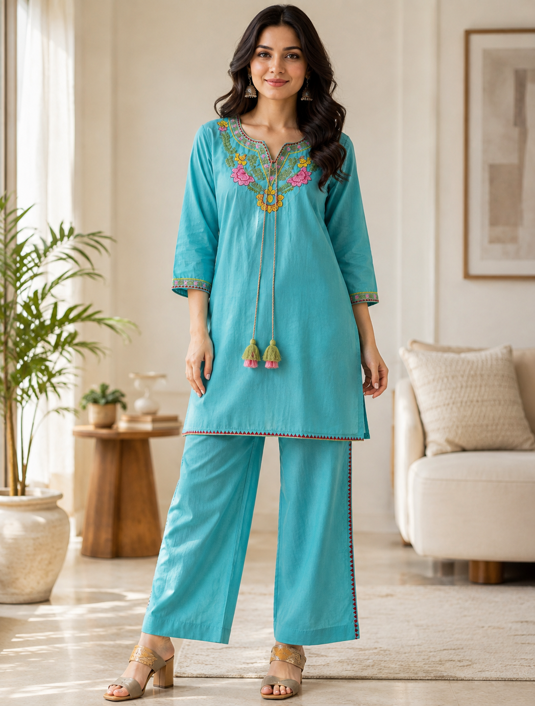 Firoza Embroidered Coord Set