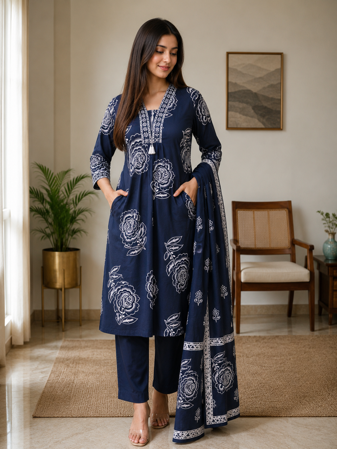 Blue Gulshan Suit Set