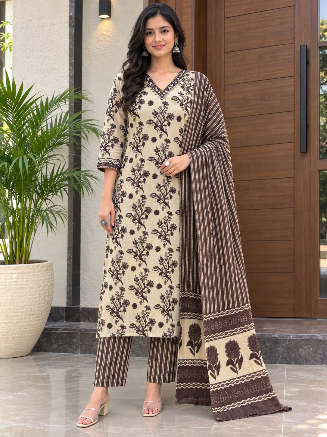 Brown Aabroo Suit Set
