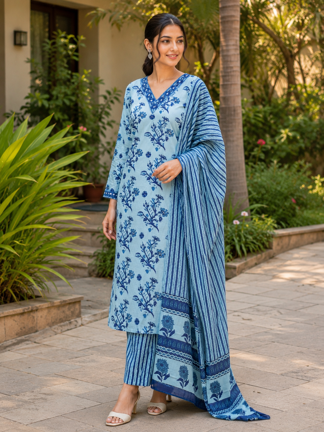 Blue Riwaayat Suit Set