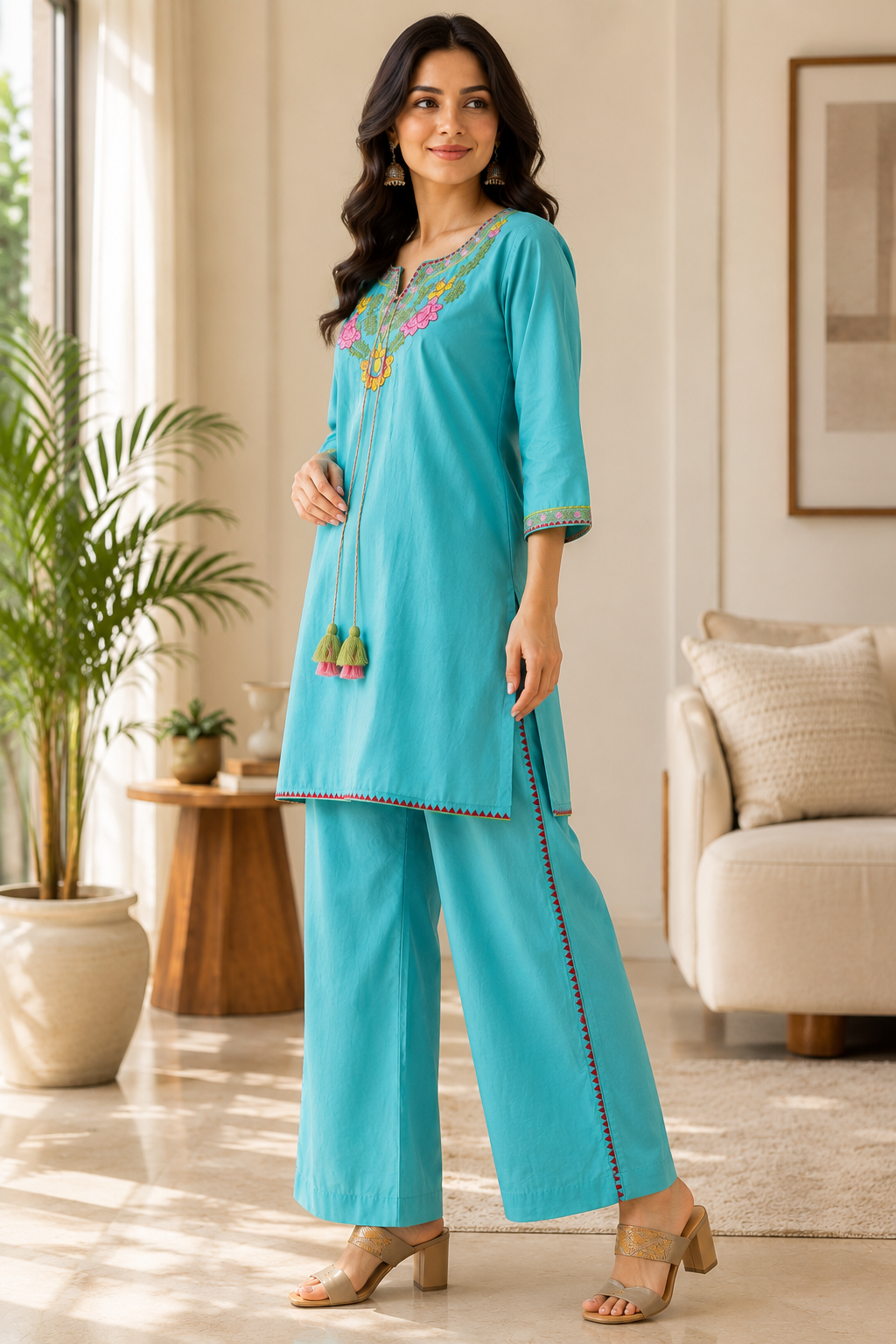 Firoza Embroidered Coord Set