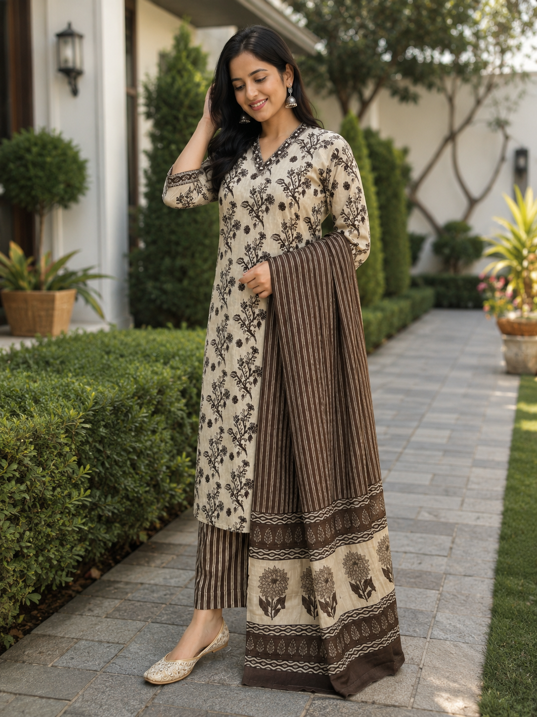 Brown Aabroo Suit Set