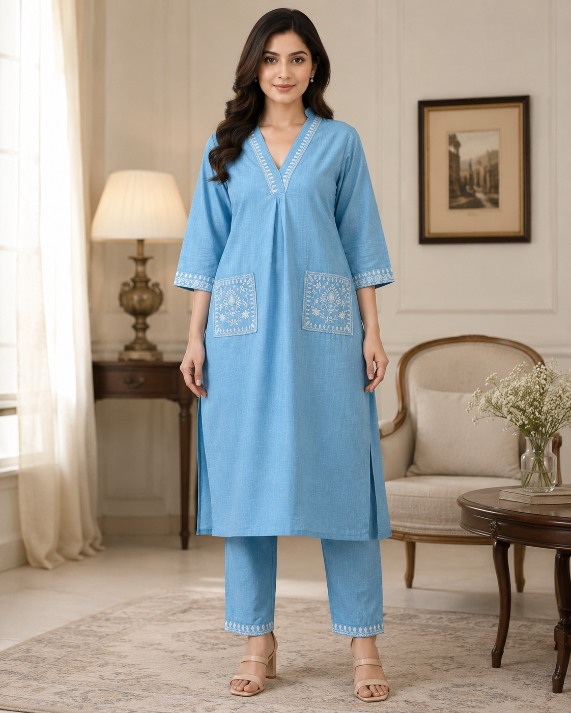 Sky Blue Kurta Set