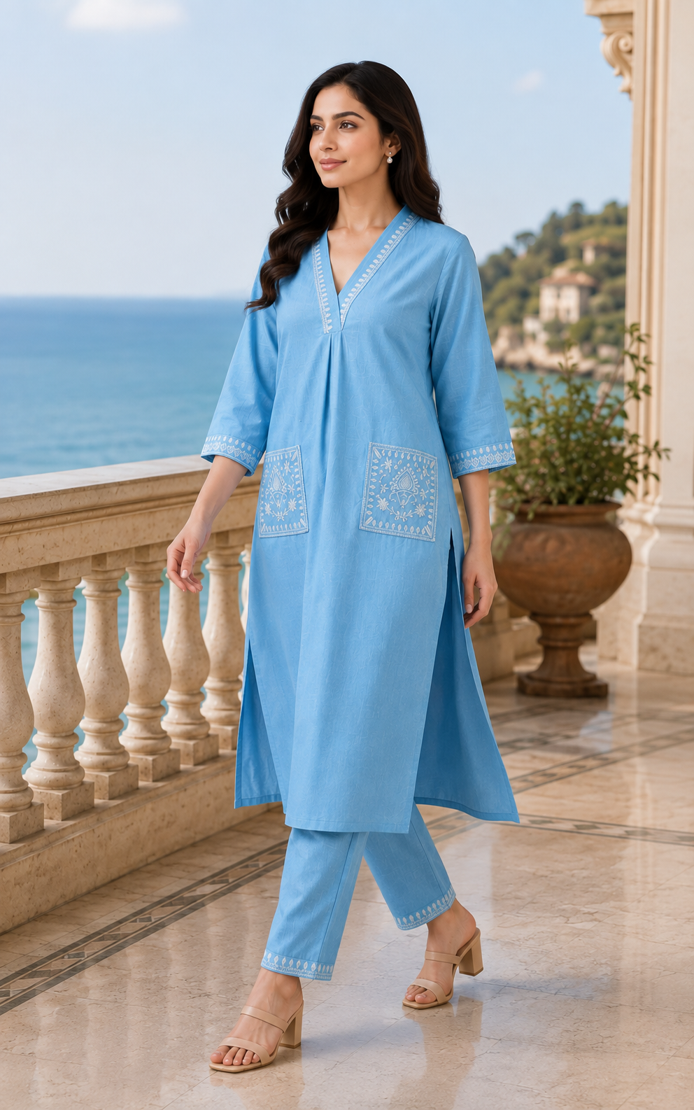 Sky Blue Kurta Set