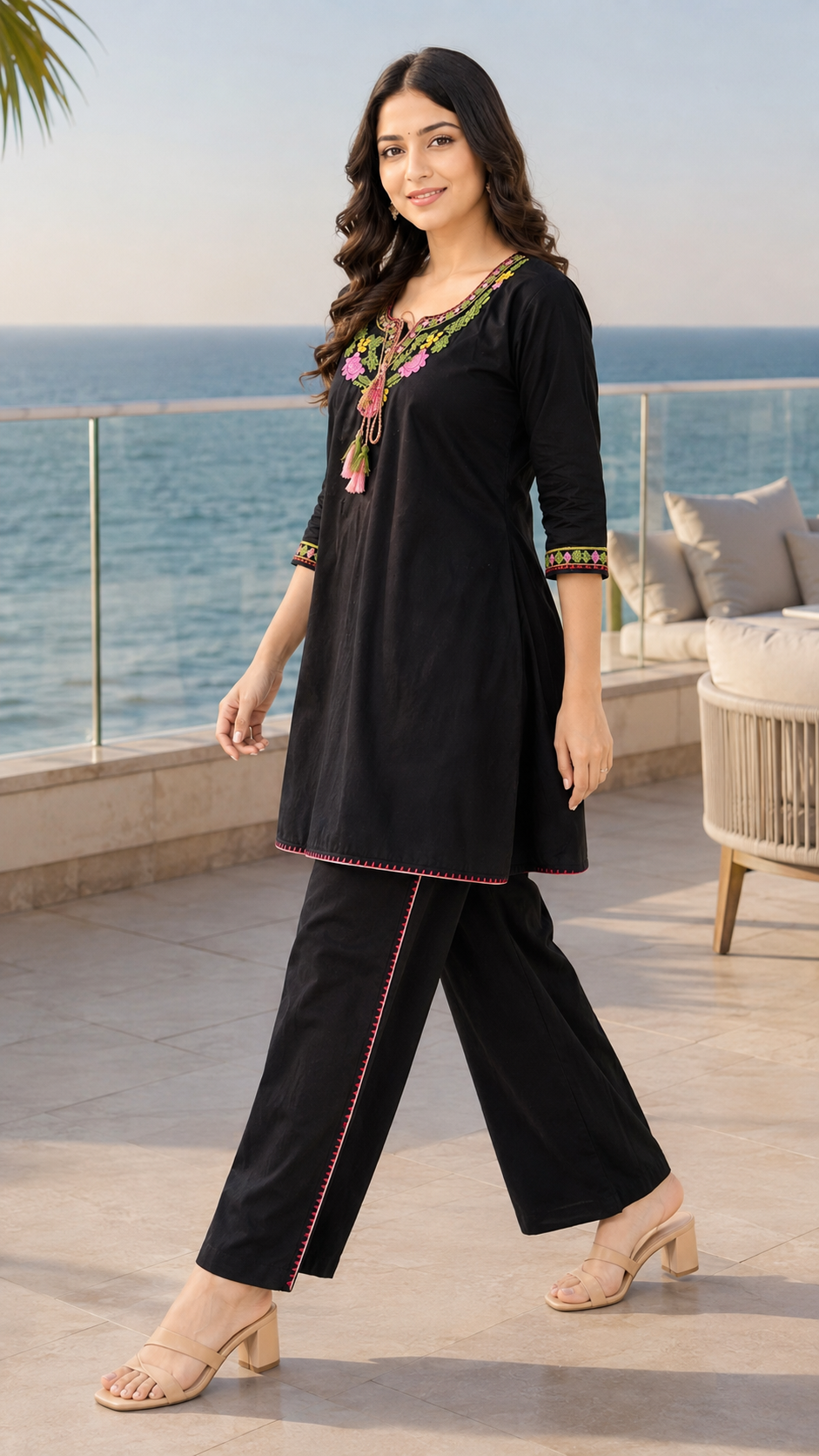 Black Noorani Coord Set