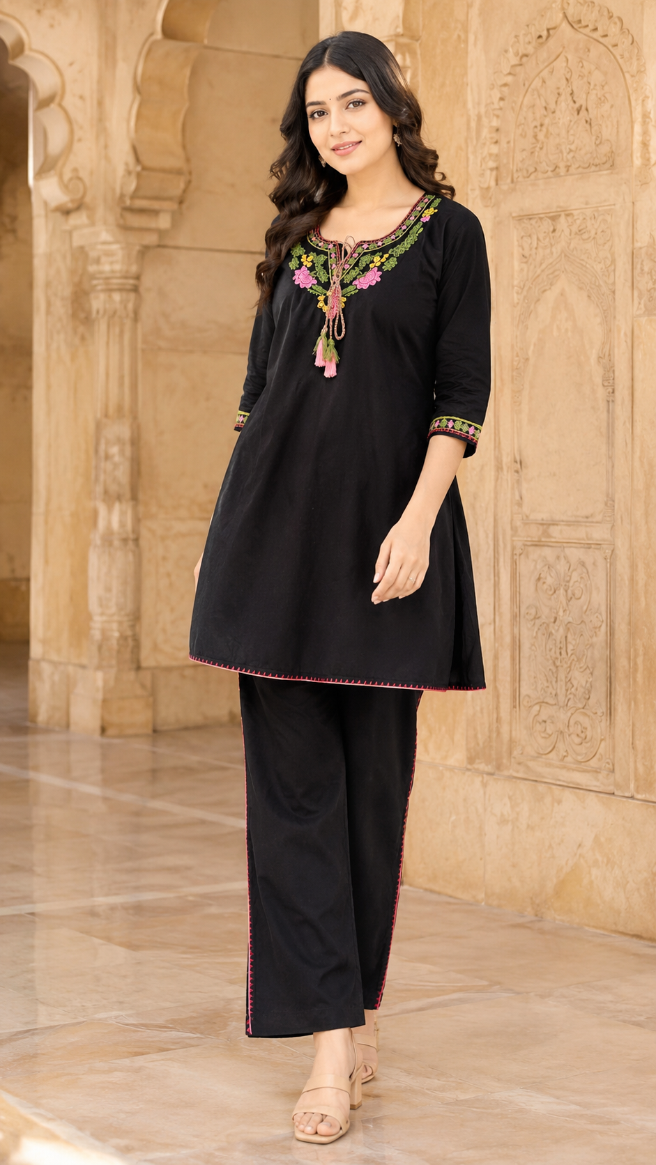 Black Noorani Coord Set