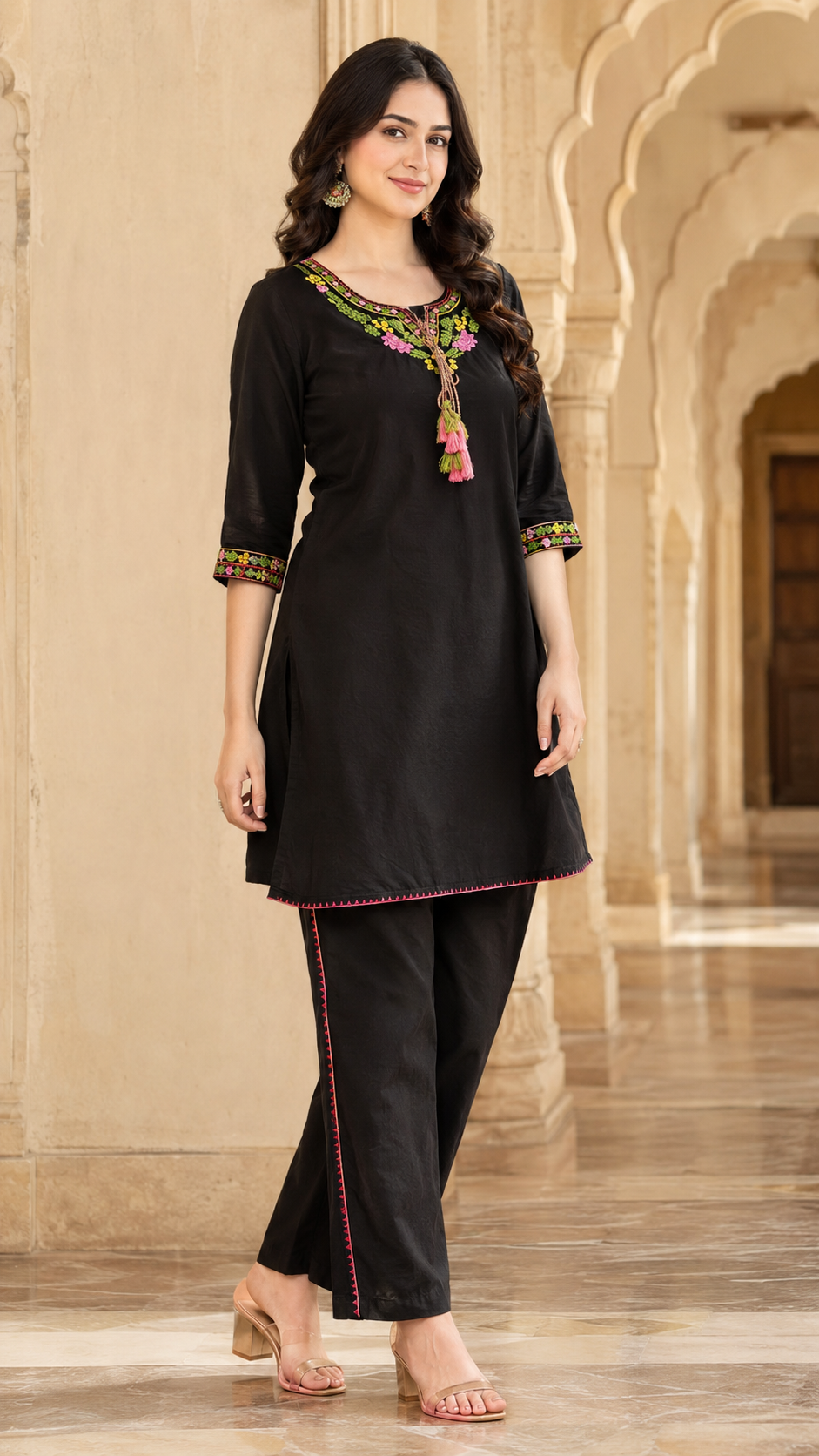 Black Noorani Coord Set