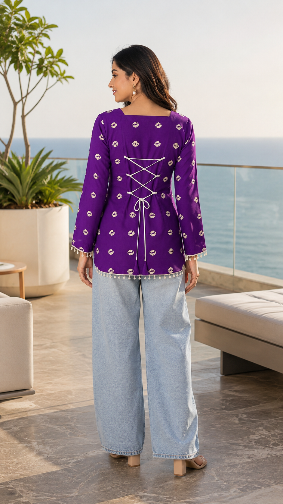 Purple Martini Short Kurti