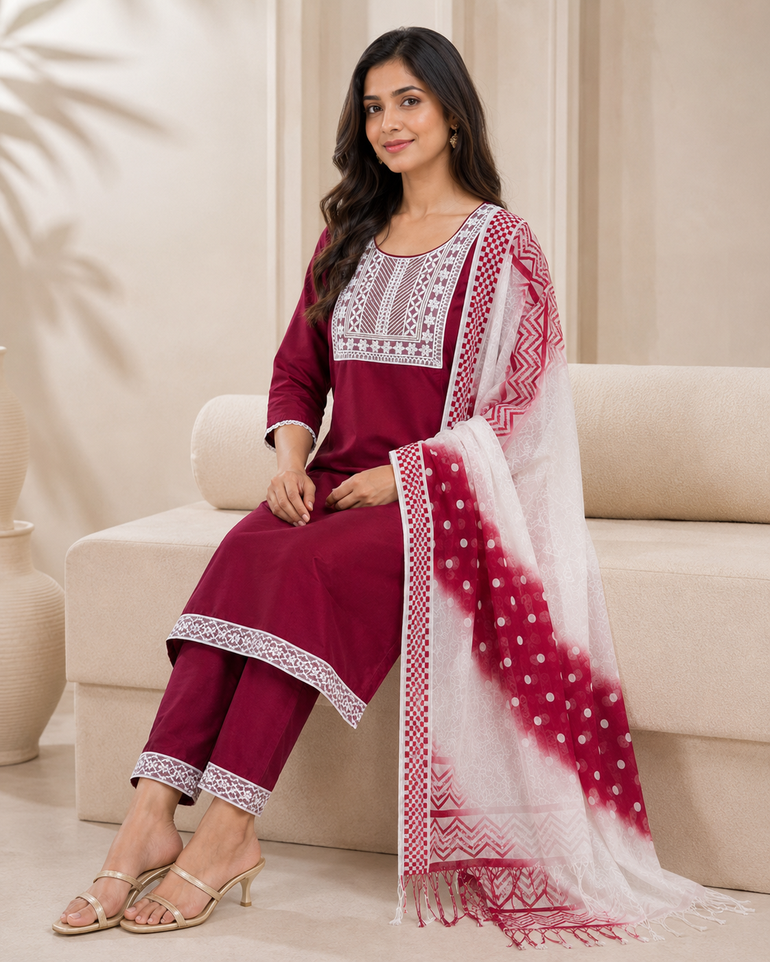 Maroon Meher Suit Set