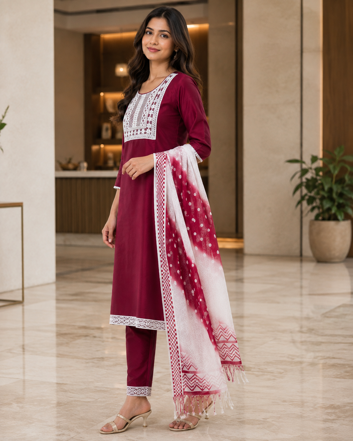 Maroon Meher Suit Set