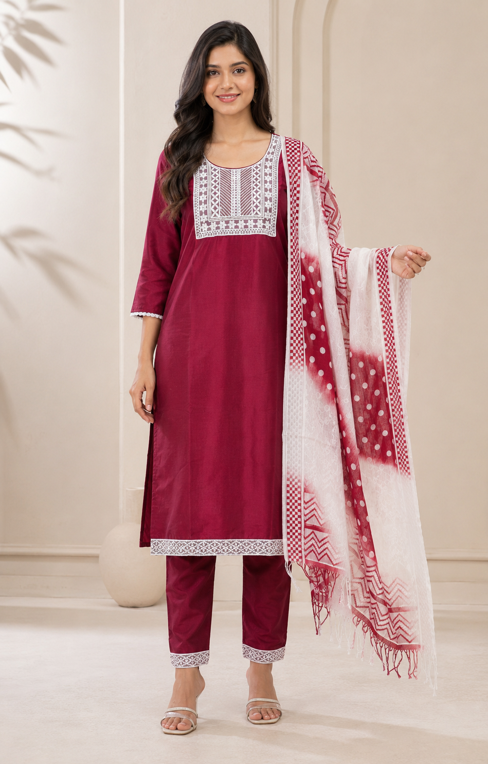 Maroon Meher Suit Set