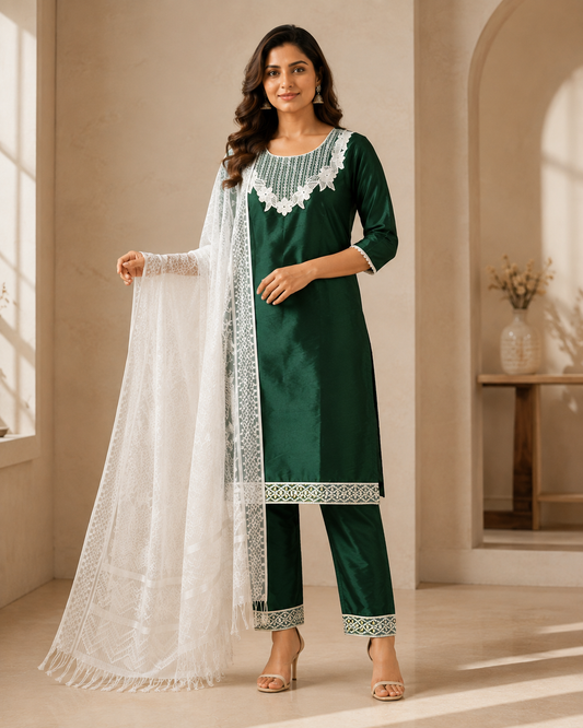 Green Gulbahaar Suit Set