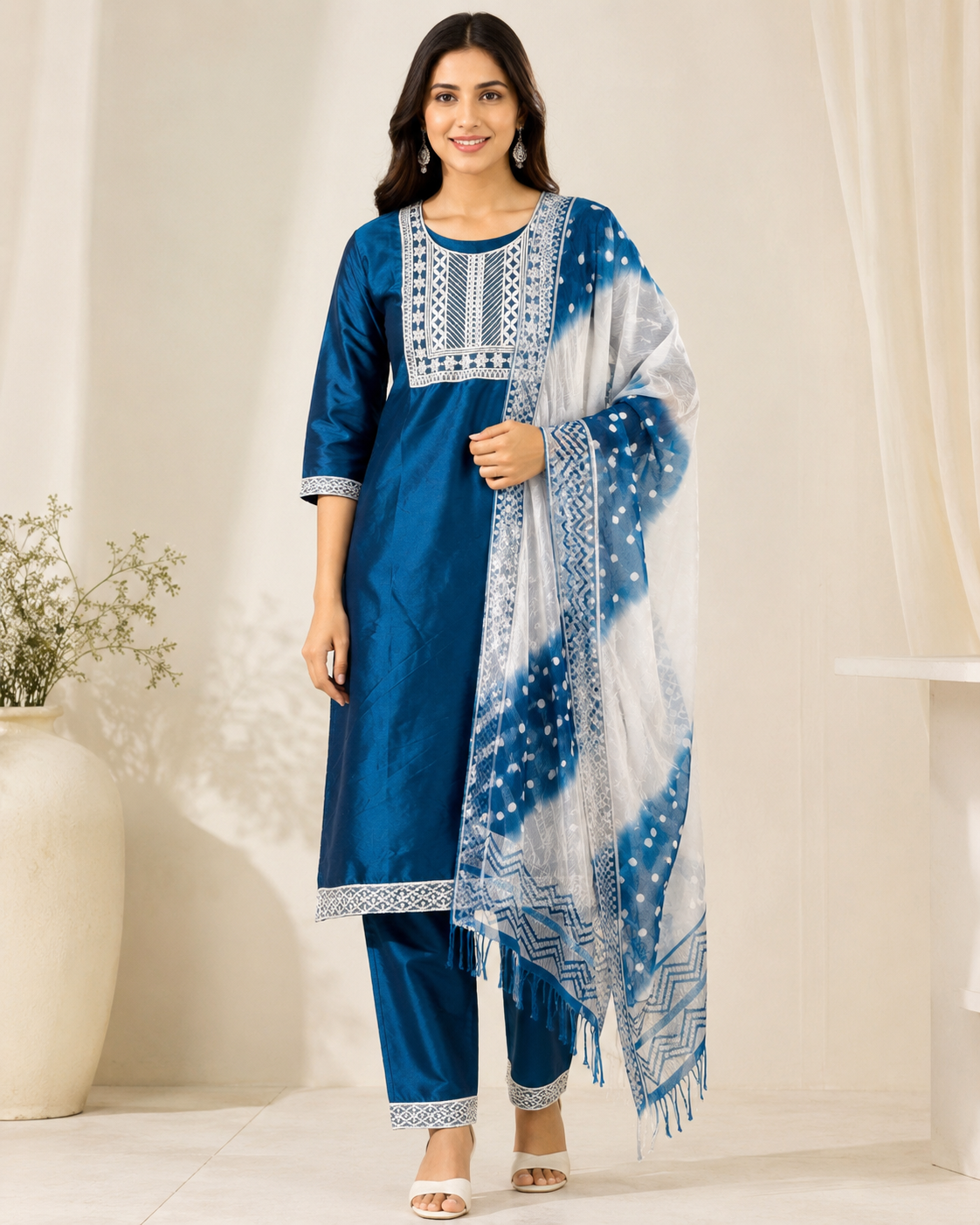 Blue Gulab Kashish Suit Set