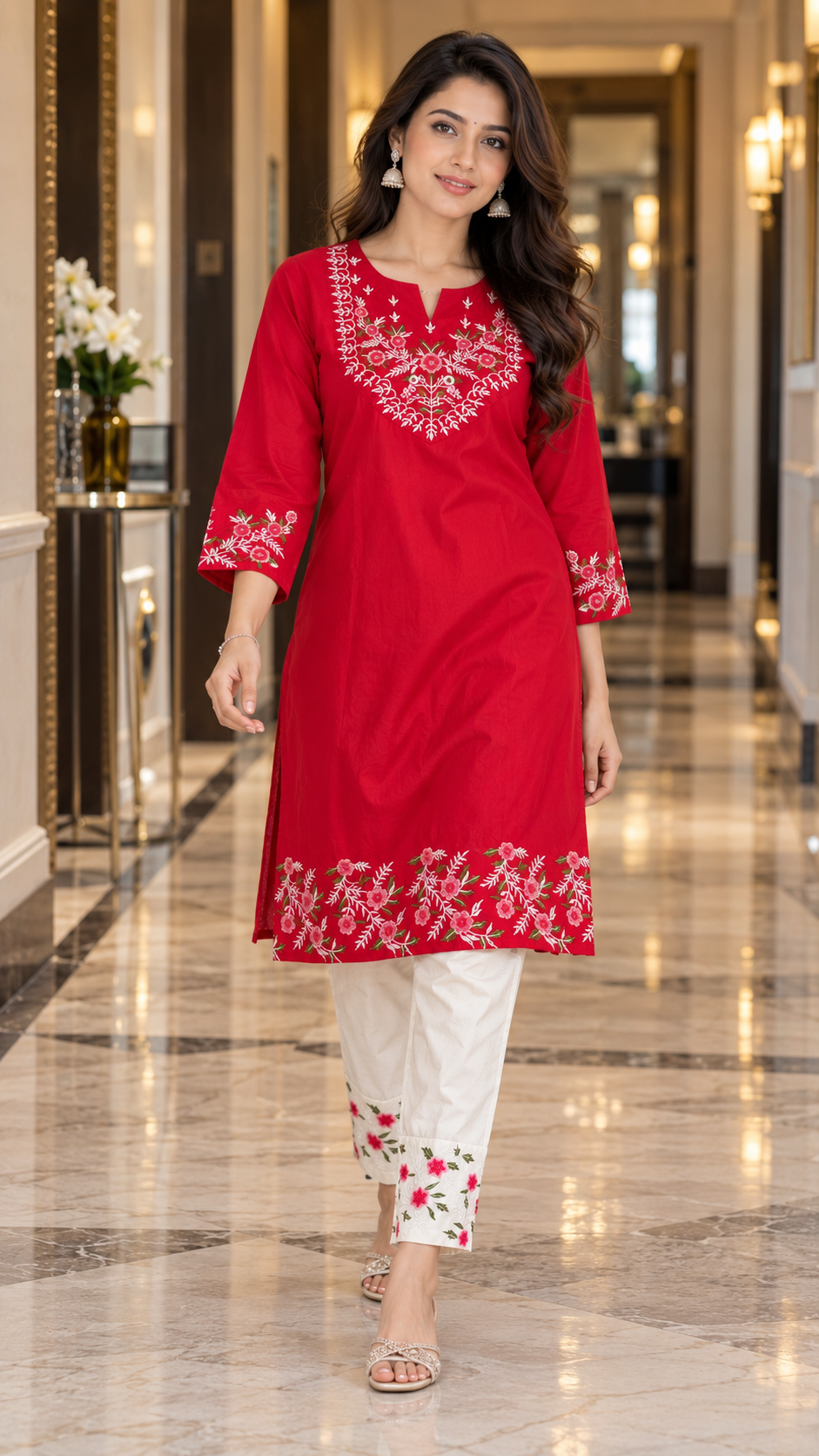 Laal Gulab Kurta Set