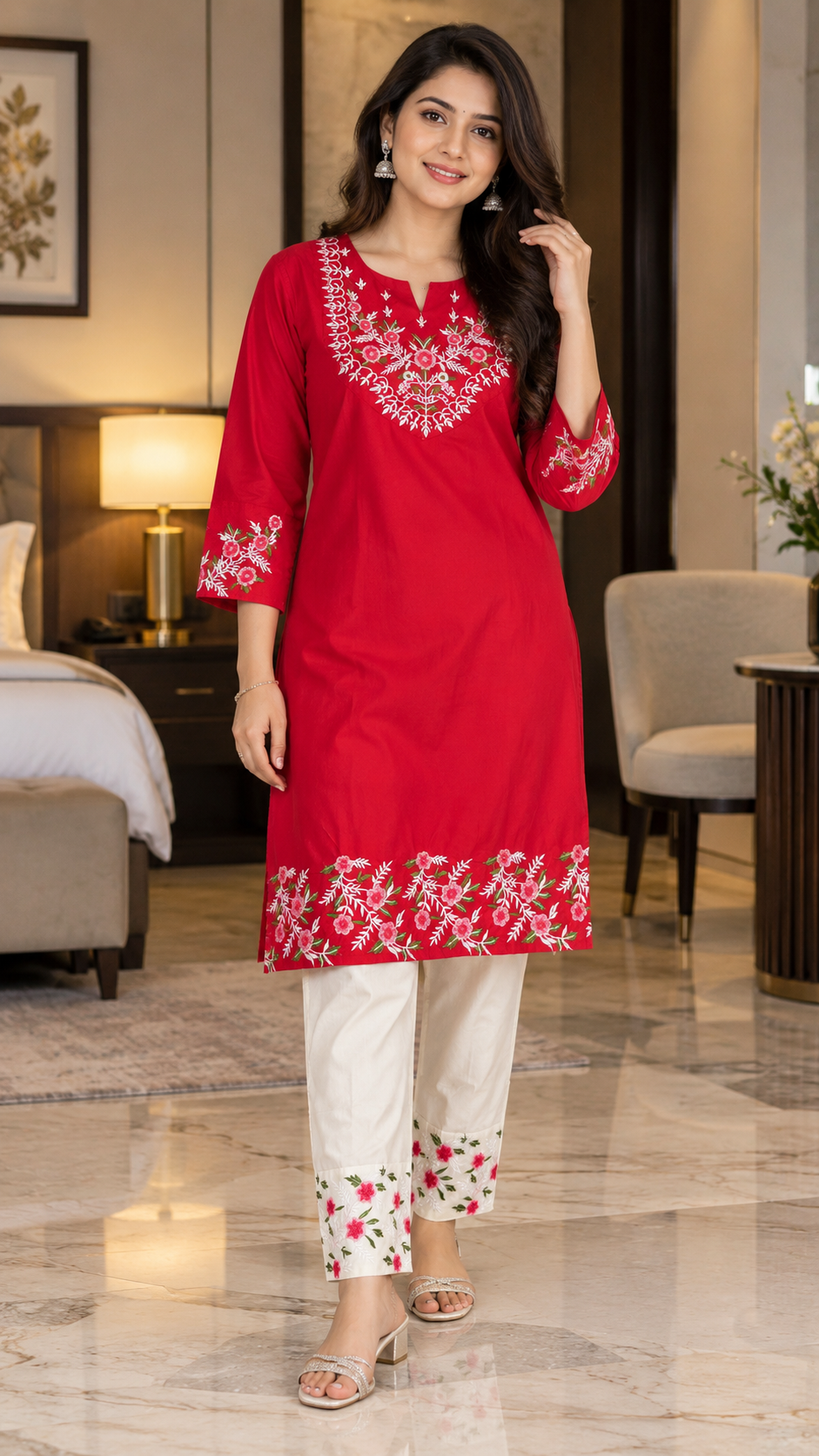 Laal Gulab Kurta Set