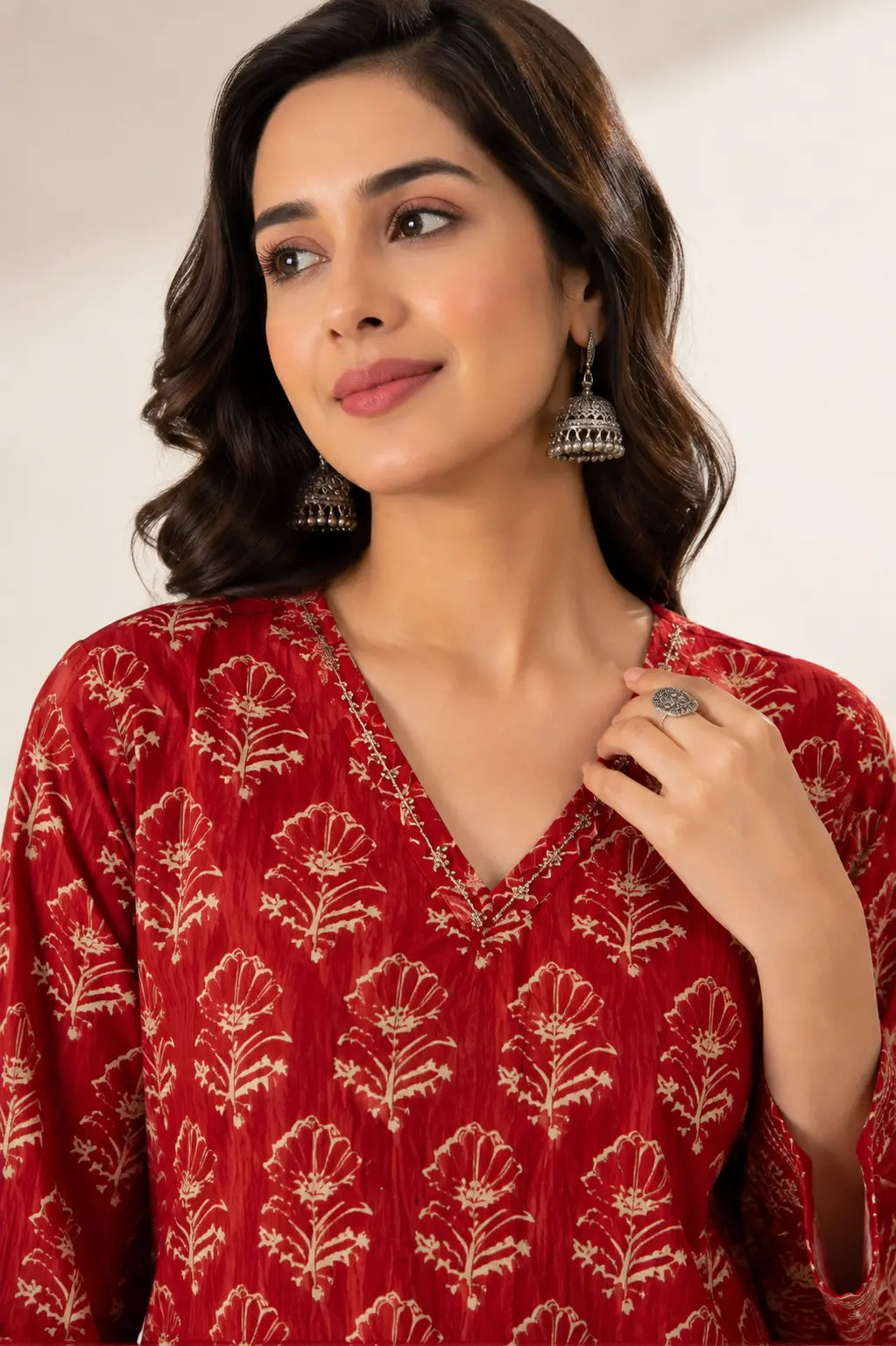 Reddish Naaz Cotton Suit Set
